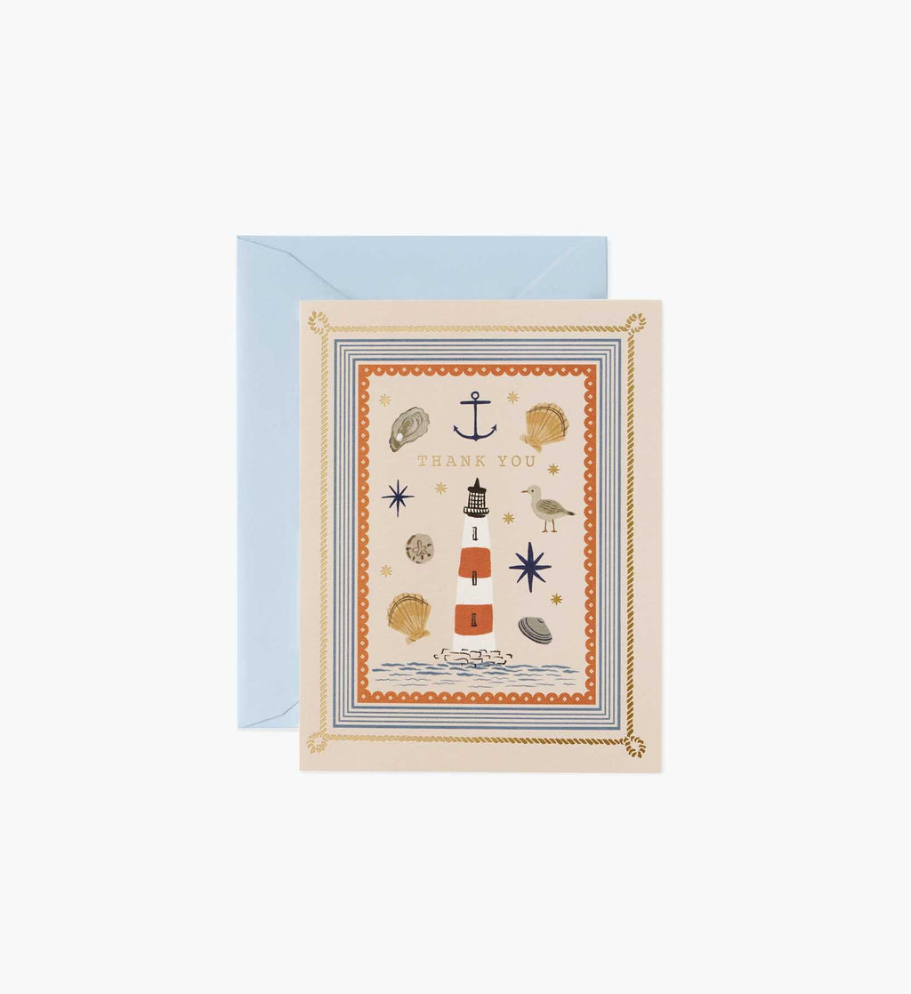 Seaside Thank You Card - Single Card