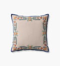 Willow Border Embroidered Pillow - Ivory