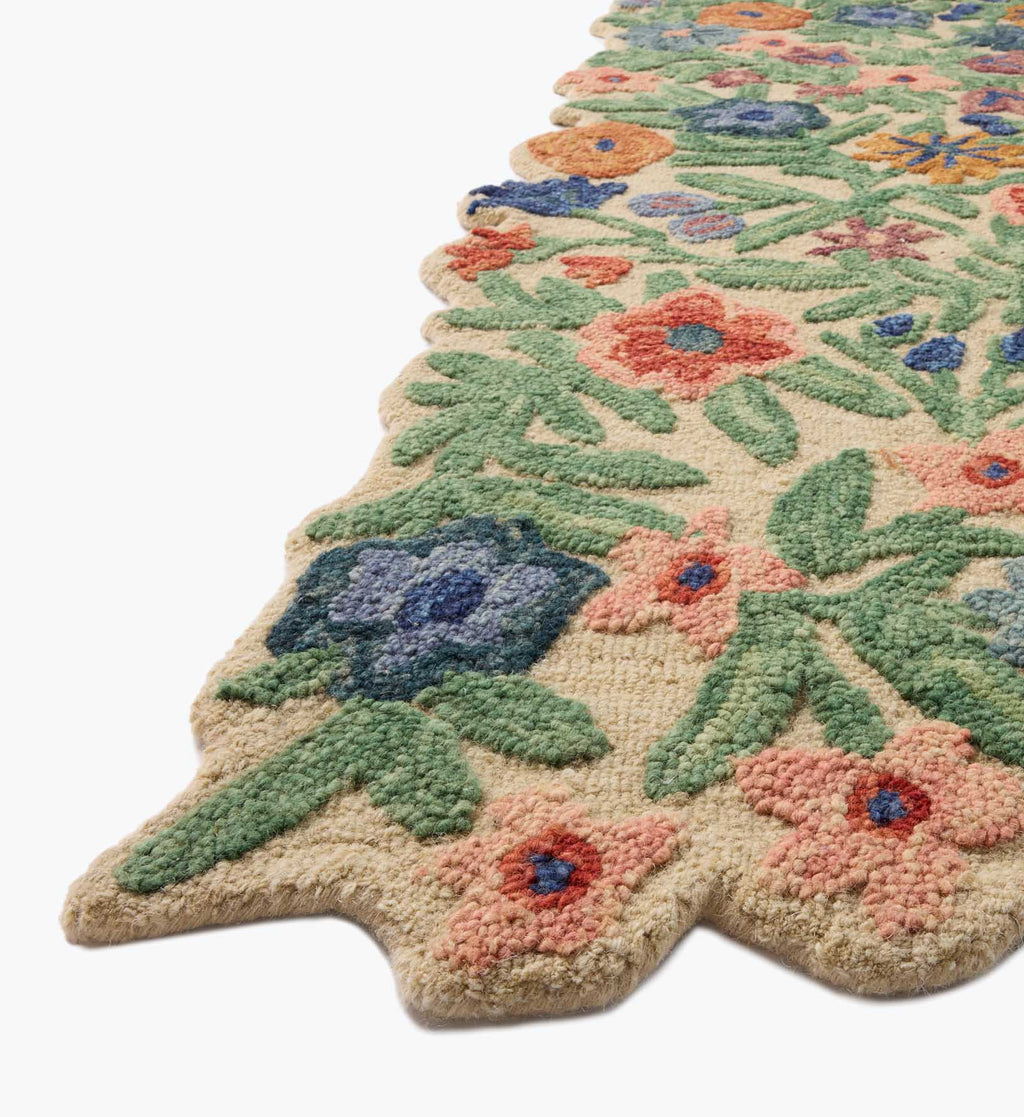 Edith Wool Hooked Rug - Ivory