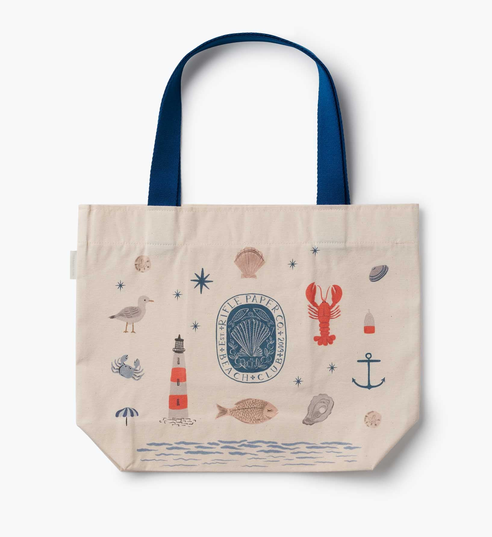 East West Canvas Tote Bag - Seaside
